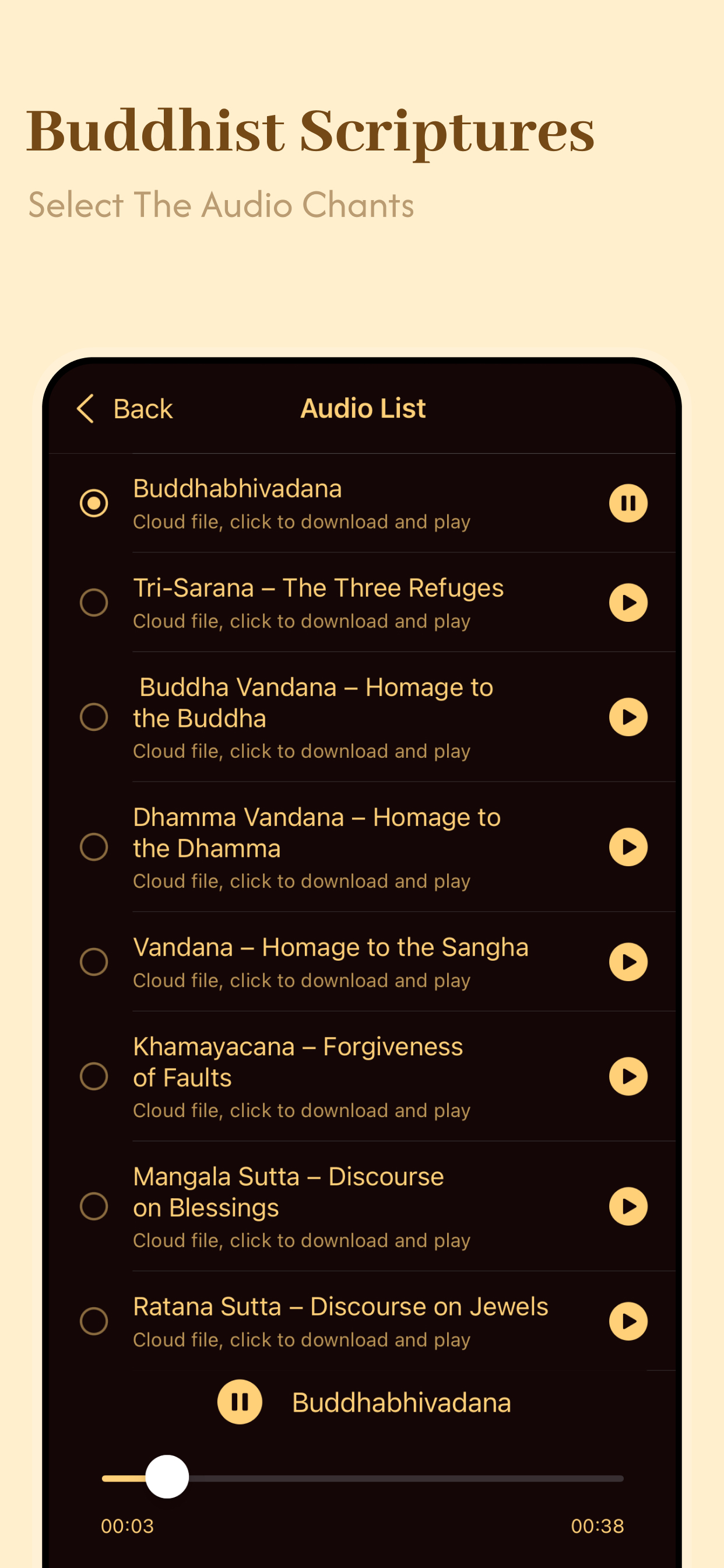 Buddhist Scriptures Audio